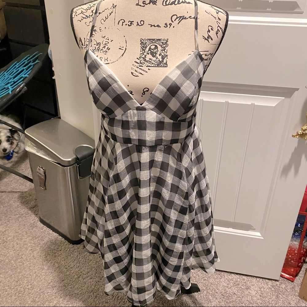 Crisscross Plaid Dress